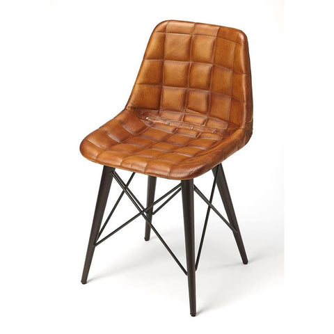 Butler Patty Brown Leather Side Chair