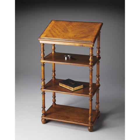 Butler Plantation Cherry Library Stand In Vintage Oak
