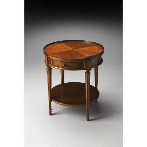 Butler Plantation Cherry Sampson Accent Table In Olive Ash Burl