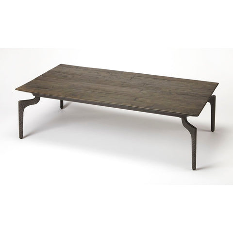 Butler Rawlins Iron & Wood Cocktail Table