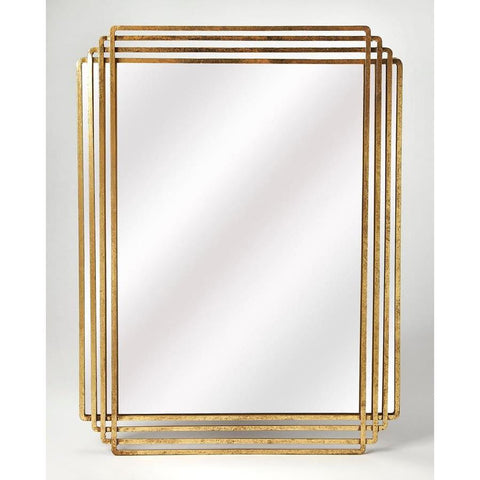 Butler Uptown Gold Rectangular Wall Mirror