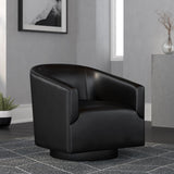Comfort Pointe Gaven Black Wood Base Swivel Chair