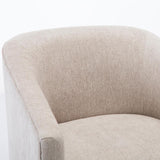 Comfort Pointe Geneva Oatmeal Wood Base Swivel Chair