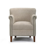 Comfort Pointe Holly Oatmeal Fabric Club Chair