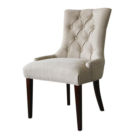 Comfort Pointe Madelyn Tufted Chair in Cherry & Beige