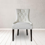 Comfort Pointe Madelyn Tufted Chair in Cherry & Snow