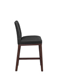 Comfort Pointe Simone Charcoal Leather Gel Counter Stool