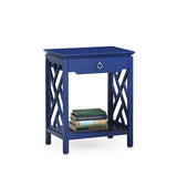 Comfort Pointe Thomas Navy Blue Chippendale-Style Nightstand