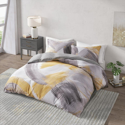 CosmoLiving Andie Cotton Printed Duvet Cover Set King/Cal King