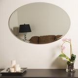 Decor Wonderland Helmer Oval Bevel Frameless Wall Mirror