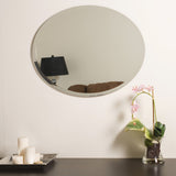 Decor Wonderland Odelia Oval Bevel Frameless Wall Mirror