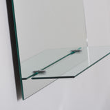 Decor Wonderland Roland Frameless Wall Mirror with Shelf