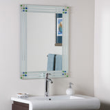 Decor Wonderland Square Bevel Frameless Bathroom Mirror