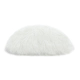 Diamond Sofa 18 Inch Square Accent Pillow in White Dual-Sided Faux Fur