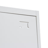 Diamond Sofa 2-Door Metal Closet with Safe & Mirror with Key Lock Entry