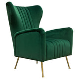 Diamond Sofa Ava Chair in Emerald Green Velvet w/Gold Leg
