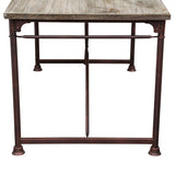Diamond Sofa Dixon Vintage Rectangular Dining Table w/Weathered Grey Top & Rust Black Base