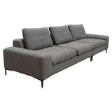Diamond Sofa Flux 2 Piece  Modular Sofa in Grey Fabric w/Black Metal Legs