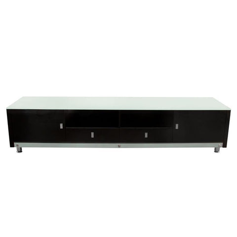 Diamond Sofa K99 83 Inch Low Profile Entertainment Cabinet in Black Lacquer Finish w/ RGB Multi-Color Accent Light