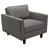 Diamond Sofa Maxim Mid-Century Inspired Chair in Plush Pepper Grey Fabric