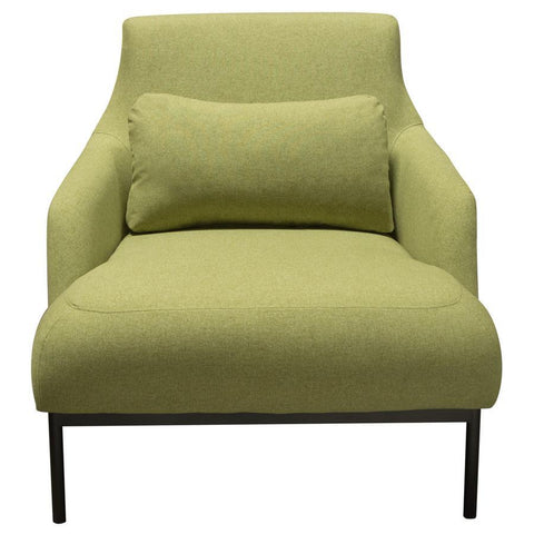 Diamond Sofa Melrose Chair in Avocado Fabric w/Black Powder Coat Metal Legs