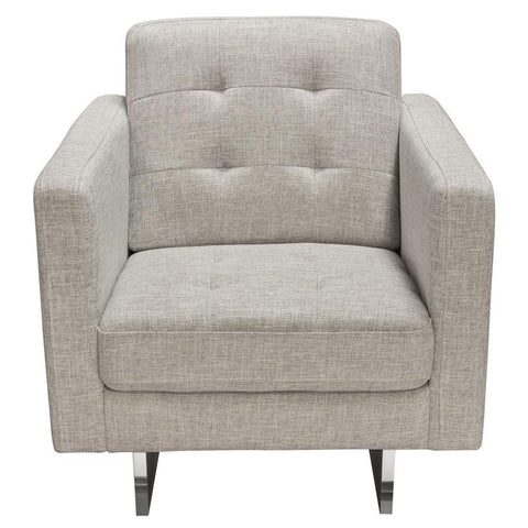 Diamond Sofa Opus Tufted Chair in Barley Fabric