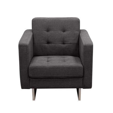 Diamond Sofa Opus Tufted Chair in Grey