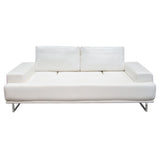 Diamond Sofa Russo Sofa w/Adjustable Seat Backs in White Air Leather