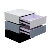 Diamond Sofa Tri -color Accent Table With 2 In Drawer Storage In Black/white/grey