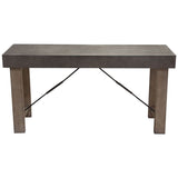 Diamond Sofa Utah 72 Inch Counter Height Table w/Faux Concrete Top in Iron