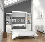Edge by Bestar Wall Bed w/Two 21 Inch Storage Units & Doors in White