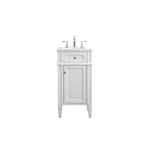 Elegant Lighting 18 in. Single Bathroom Vanity set in white