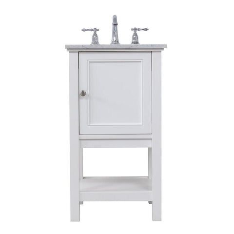 Elegant Lighting 19 in. single bathroom vanity set in White