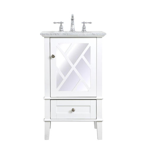 Elegant Lighting 21 In. Single Bathroom Vanity Set In White