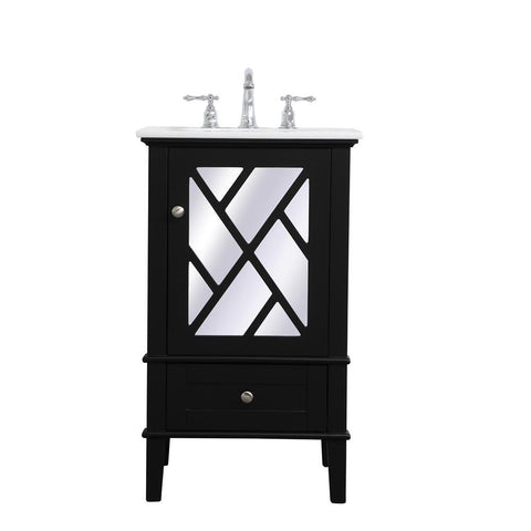 Elegant Lighting 21 In.Single Bathroom Vanity Set In Black