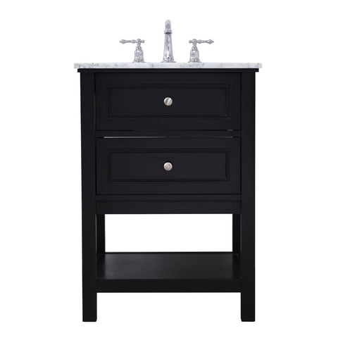 Elegant Lighting 24 in. single bathroom vanity set in Black
