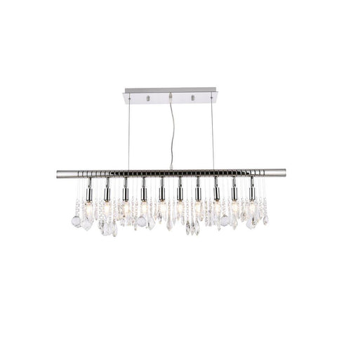 Elegant Lighting Chorus Line 10 light Chrome Chandelier Clear Royal Cut Crystal
