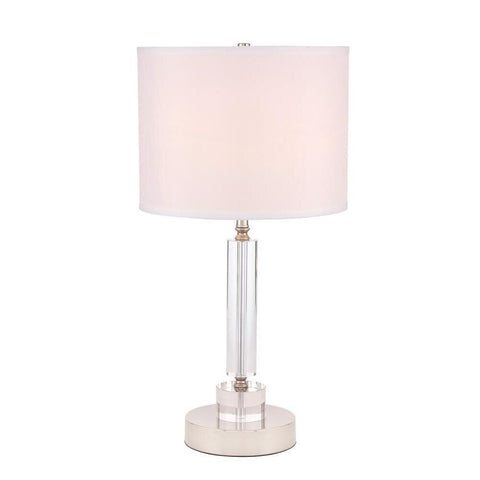 Elegant Lighting Deco 1 light Polished Nickel Table Lamp