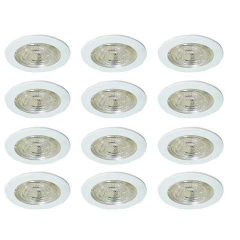 Elegant Lighting Elitco 4 Inch White Shower Trim w/Chrome Reflector - 12 Pack