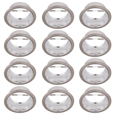 Elegant Lighting Elitco 6 Inch Trim w/Chrome Reflector Brushed Nickel Trim Ring - 12 Pack