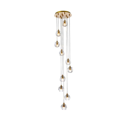 Elegant Lighting Eren 10 lights Gold pendant