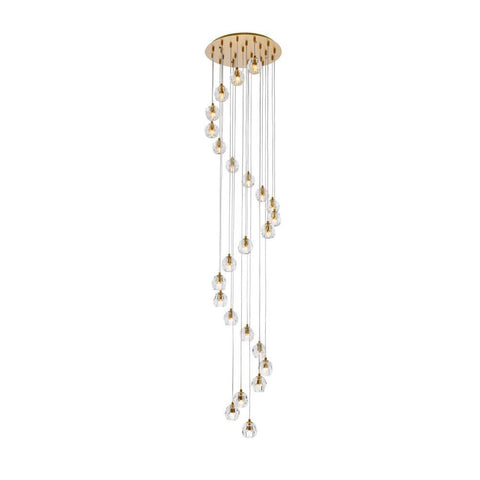Elegant Lighting Eren 24 lights gold pendant