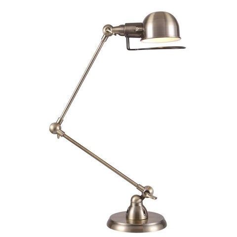 Elegant Lighting Industrial 1 Light Antique Brass Table Lamp