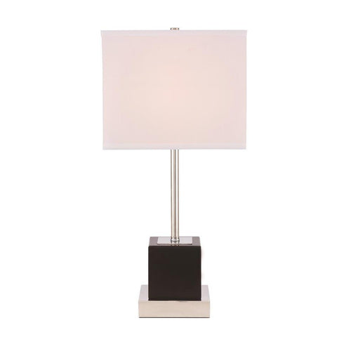 Elegant Lighting Lana 1 light Polished Nickel Table Lamp