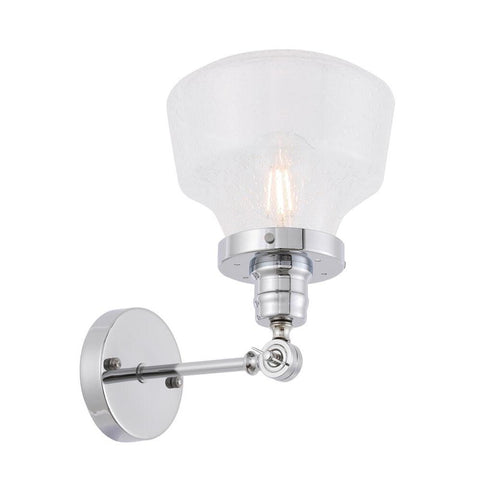 Elegant Lighting Lyle 1 light Chrome and Clear seeded glass wall sconce