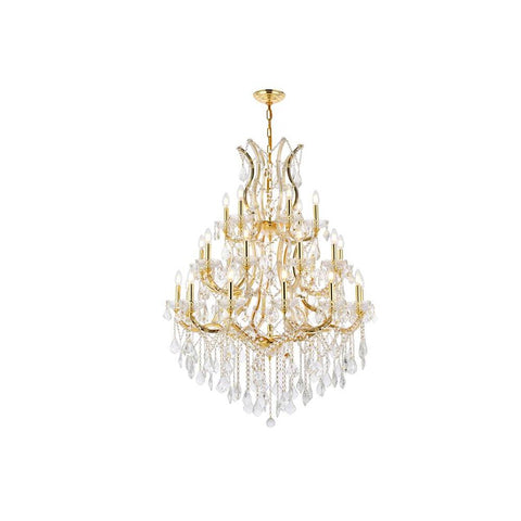 Elegant Lighting Maria Theresa 28 light Gold Chandelier Clear Royal Cut Crystal
