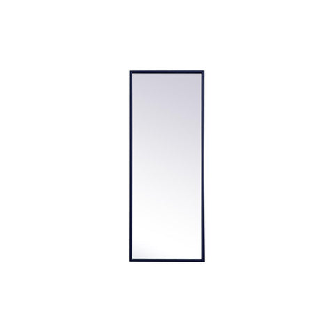 Elegant Lighting Metal frame rectangle mirror 14 inch x 36 inch in Blue