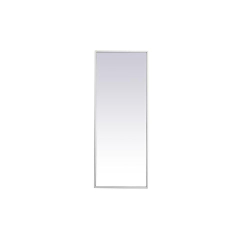 Elegant Lighting Metal frame rectangle mirror 14 inch x 36 inch in White