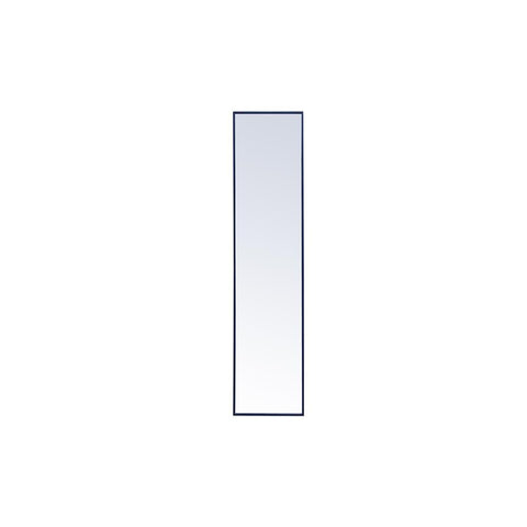 Elegant Lighting Metal frame rectangle mirror 14 inch x 60 inch in Blue