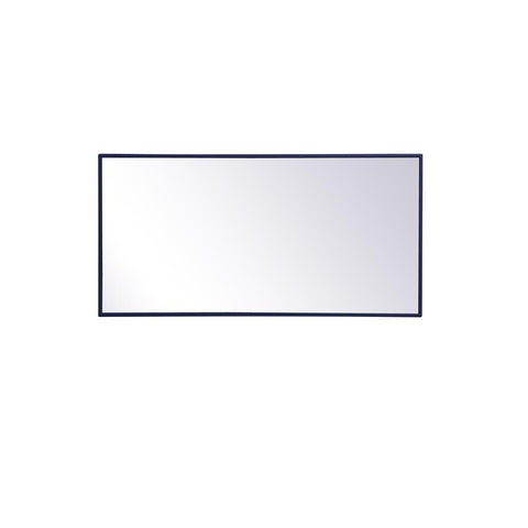 Elegant Lighting Metal frame rectangle mirror 18 inch x 36 inch in Blue